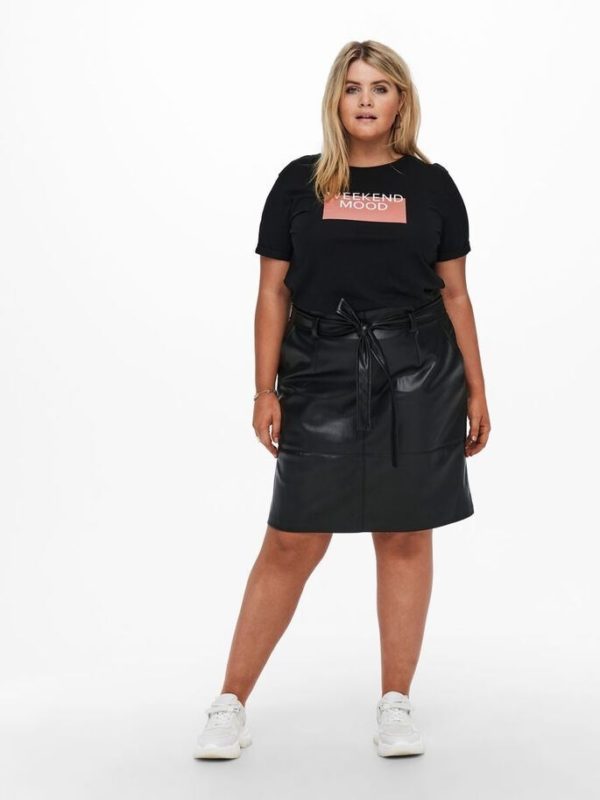 Sara Faux Leather Skirt
