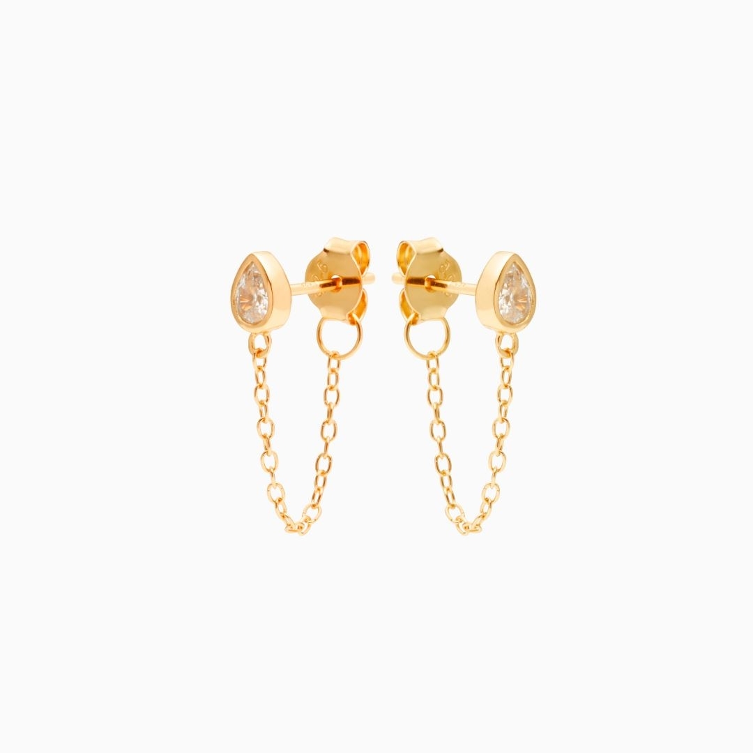 drop chain earrings