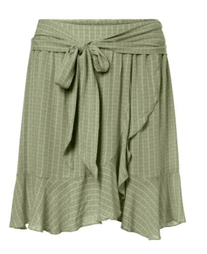 Printed mini wrap skirt in viscose