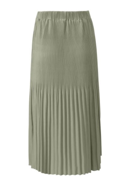 Jersey midi skirt with pleats