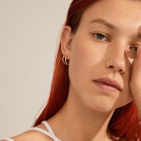 Elanor rustic texture hoop earrings