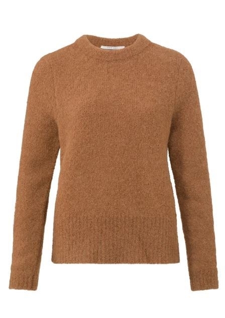 Boucle knit sweater with long sleeves
