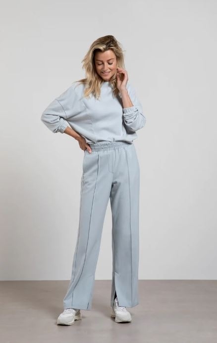 Soft wide leg trousers with elastic waist