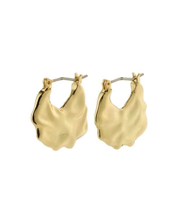 Flow Recyceld hoops gold -pleated