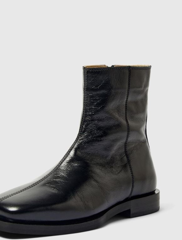 Haley Leather Zipper Boot