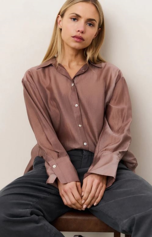 Sheer Blouse With Back Slit