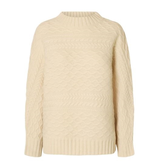 Nelly LS cable batsleeve knit