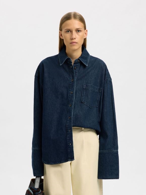 Oversized Mella-Bora denim shirt