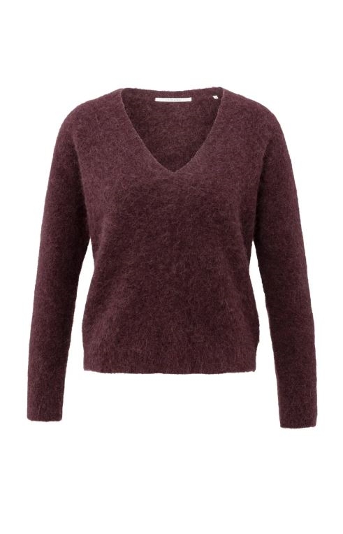 Soft V-Neck Sweater With Long Sleeves