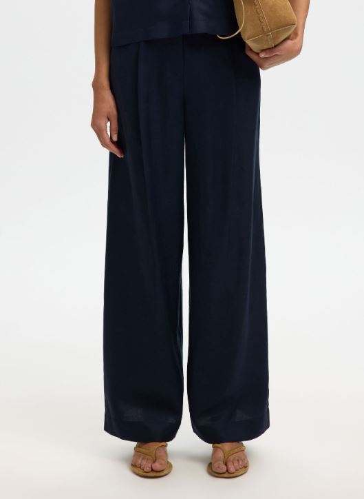Lyra HW Wide Linen Blend Pants