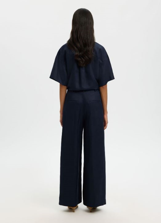 Lyra HW Wide Linen Blend Pants