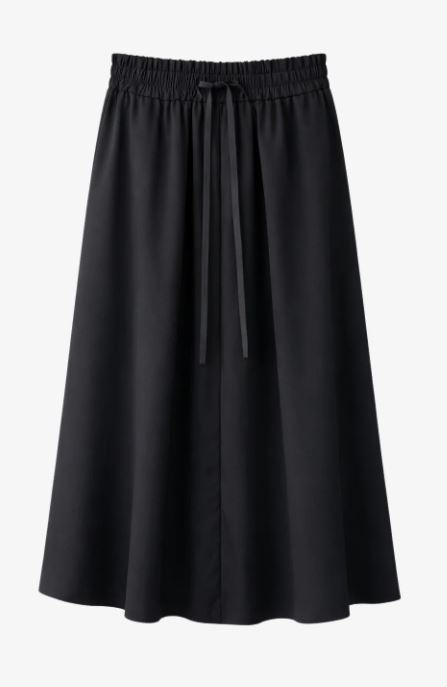 Poplin long skirt