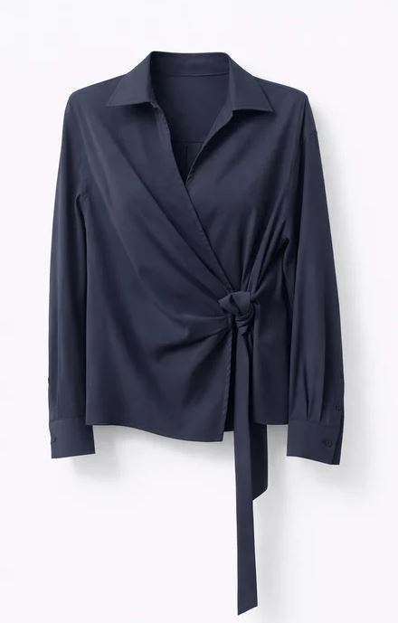 Vivi lyocell knot blouse