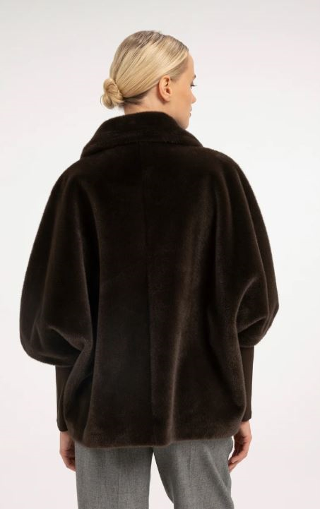 Oversized omkeerbare mouwloze jas