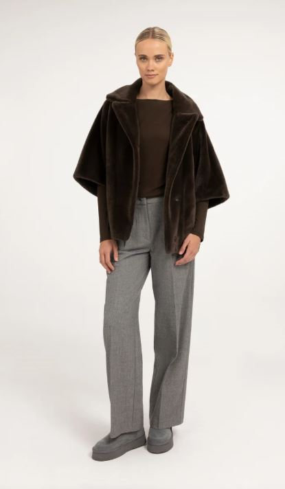 Oversized omkeerbare mouwloze jas